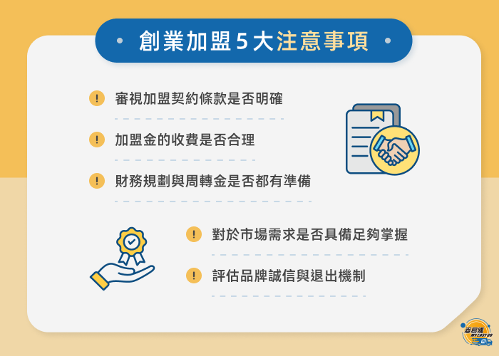 創業加盟 6 大注意事項